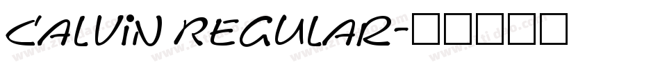 Calvin Regular字体转换